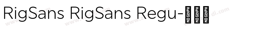 RigSans RigSans Regu字体转换 RigSans RigSans Regu字体转换